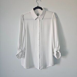 Tristan white 3/4 length sleeve blouse